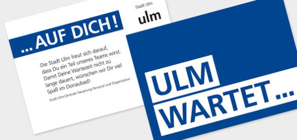 Visitenkarte für die Cross Media Kampagne der Stadt Ulm